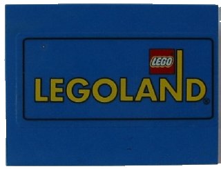 LEGO part Slope 10 6 x 8 with Legoland Logo Pattern (Sticker) - Sets 3432 / 3433 (4515pb019)