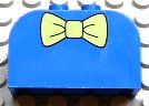 LEGO part Slope, Curved 4 x 2 x 2 Double with 4 Studs with Green Bow Tie Pattern 4744px8