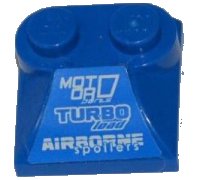 LEGO part Slope, Curved 2 x 2 x 2/3 with 2 Studs and Curved Sides with 'MOTOR PARTS', 'TURBO Load' and 'AIRBORNE spoilers' Pattern (Sticker) - Set 8126 47457pb05