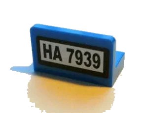 LEGO onderdeel Panel 1 x 2 x 1 with Black 'HA 7939' on White Background Pattern (Sticker) - Set 7939 (4865pb038)