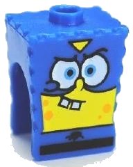 LEGO onderdeel Minifigure, Head, Modified SpongeBob SquarePants with Super Hero Pattern 54872pb09