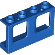 LEGO part Window 1 x 4 x 2 Plane, Single Top Hole and Single Bottom Hole for Glass 61345