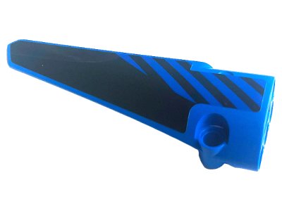 LEGO part Technic, Panel Fairing # 5 Long Smooth, Side A with Black Stripes Pattern (Sticker) - Set 42141 (64681pb052)
