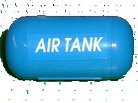 LEGO part Pneumatic Air Tank with White 'AIR TANK' Pattern (Sticker) - Set 8250 67c01pb01