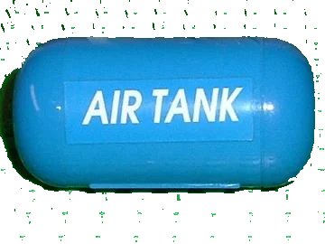 LEGO onderdeel Pneumatic Air Tank with White 'AIR TANK' Pattern (Sticker) - Set 8250 (67c01pb01)