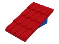 LEGO part Fabuland Roof Support Slope, 6 x 2 with Red Fabuland Roof Slope without Chimney Hole (787 / 4323) 787c01