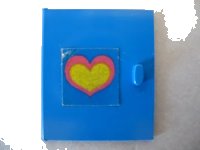 LEGO part Homemaker Cupboard Door 4 x 4 with Pink and Yellow Heart Pattern (Sticker) - Set 272 838pb10
