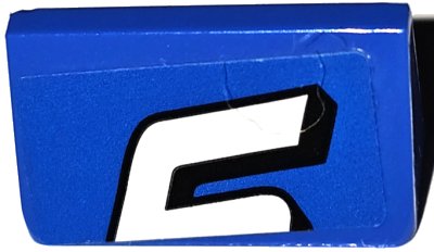 LEGO onderdeel Slope 30 1 x 2 x 2/3 with Black and White Number 5 Top Half Pattern (Sticker) - Set 75891 (85984pb447)