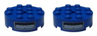 LEGO part Brick, Round 4 x 4 with Hole with Water Level Window Pattern on Both Sides (Stickers) - Set 8188 87081pb001