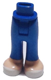 LEGO part Mini Doll Hips and Trousers with Back Pockets with Light Nougat Feet with White Shoes Pattern - Thick Hinge 92253c00pb30
