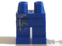 LEGO part Hips and Legs with White and Gold Markings Pattern 970c00pb0310