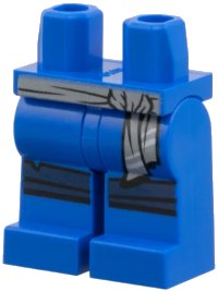 LEGO onderdeel Hips and Legs with Light Bluish Gray Sash and Knee Straps Pattern 970c00pb0580