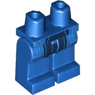 LEGO onderdeel Hips and Legs with Medium Azure Circuitry and Dark Blue Panel Pattern (970c00pb0681)