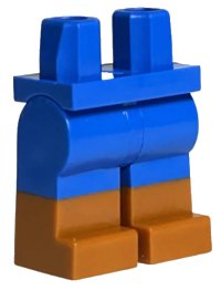 LEGO onderdeel Hips and Legs with Molded Dark Orange Lower Legs / Boots  Pattern 970c00pb0970