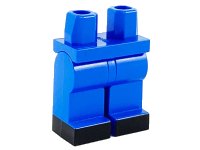 LEGO onderdeel Hips and Legs with Black Feet and Continuing on Sides Pattern 970c00pb1140