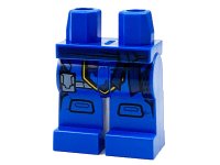 LEGO part Hips and Legs with Dark Blue Sash and Mesh and Light Bluish Gray Pouch Pattern 970c00pb1195