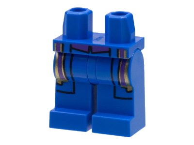 LEGO onderdeel Hips and Legs with Dark Purple and Gold Robe Ends Pattern (970c00pb1407)