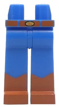 LEGO part Hips and Long Legs Partially Hollow with Dark Orange Boots Pattern (Woody) 970clg00pb01