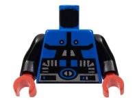 LEGO onderdeel Torso Space Spyrius Pattern / Black Arms / Red Hands 973p66c01