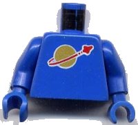 LEGO part Torso Space Classic Moon Pattern / Blue Arms / Blue Hands 973p90c01