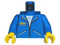 LEGO onderdeel Torso Zipper Jacket and 3 Pockets Pattern / Blue Arms / Yellow Hands (973pb0100c01)