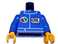 LEGO onderdeel Torso Octan Logo and Italic Font 'OIL' with Logo Colors Reversed Pattern / Blue Arms / Yellow Hands 973pb0106bc01