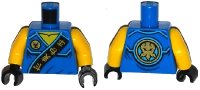 LEGO part Torso Ninjago Robe with Gold Asian Characters on Black Sash and Jay Power Emblem Pattern / Yellow Arms / Black Hands 973pb1907c01