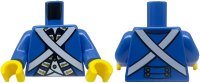 LEGO onderdeel Torso Imperial Soldier Uniform Jacket with Dark Blue, Gold, and White Trim over Vest with Buttons, Crossbelts Pattern (Bluecoat) / Blue Arms / Yellow Hands 973pb1926c01