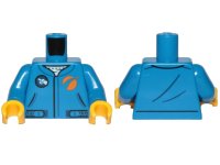 LEGO onderdeel Torso Jumpsuit with Black Outlined Belt and White Satellite Logo Pattern / Blue Arms / Yellow Hands 973pb3558c01