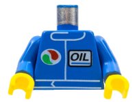 LEGO part Torso Octan Logo and Italic Font 'OIL' Pattern / Blue Arms / Yellow Hands 973pb4275c01
