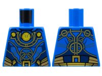 LEGO part Torso Armor, 3 Gold Circles and Trim Pattern 973pb4447