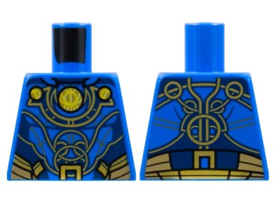 LEGO onderdeel Torso Armor, 3 Gold Circles and Trim Pattern (973pb4447)
