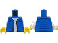 LEGO onderdeel Torso Open Vest with Red Trim over White Shirt Pattern / White Arms / Yellow Hands 973pb4600c01