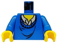 LEGO part Torso Harry Potter Ron, Sweater over Shirt Pattern / Blue Arms / Yellow Hands 973px151c01