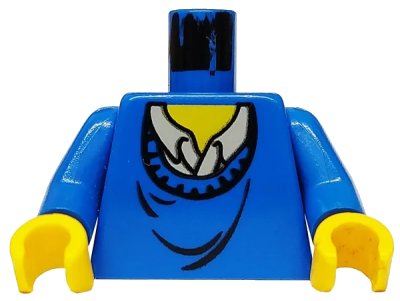 LEGO onderdeel Torso Harry Potter Ron, Sweater over Shirt Pattern / Blue Arms / Yellow Hands (973px151c01)
