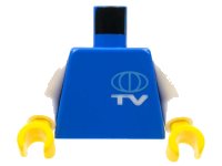 LEGO onderdeel Torso TV Globe Small Pattern / White Arms / Yellow Hands 973px37c01