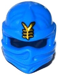 LEGO part Minifigure, Headgear Ninjago Wrap with Gold Ninjago Logogram 'Lightning' Pattern 98133pb12