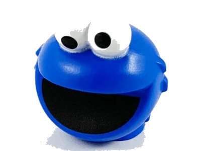 LEGO onderdeel Minifigure, Head, Modified Sesame Street Cookie Monster with White Eyes and Black Mouth Pattern (bb1162pb01)
