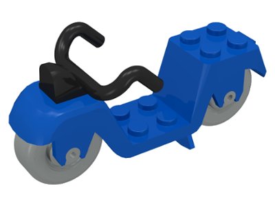 LEGO part Fabuland Scooter with Black Handlebars and Light Gray Wheels (fabac3)