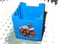 LEGO onderdeel Fabuland Mailbox 4 x 4 x 4 with Mail Envelope Pattern fabef1