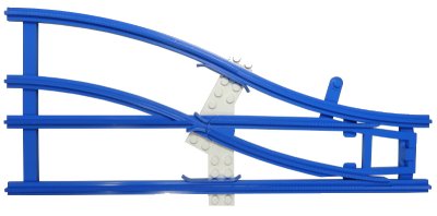 LEGO onderdeel Train, Track 4.5V Switch Point Right with White Ties (x879cx1)