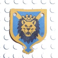 LEGO part Cloth Hanging 4 x 5 with Knights Kingdom Lion Head Pattern x95px1