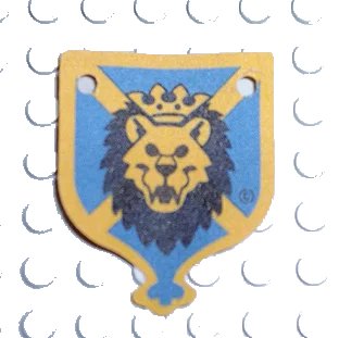 LEGO onderdeel Cloth Hanging 4 x 5 with Knights Kingdom Lion Head Pattern (x95px1)