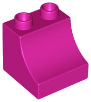 LEGO part Duplo, Brick 2 x 2 x 1 1/2 Arch Inverted (11169)