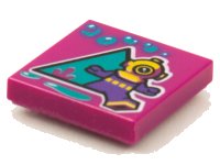 LEGO onderdeel Tile 2 x 2 with BeatBit Album Cover - Deep Sea Diver Pattern 3068pb1615