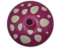 LEGO onderdeel Dish 3 x 3 Inverted (Radar) with Yellowish Green Mushroom Spots Pattern 43898pb012