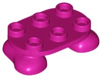 LEGO onderdeel Legs with Plate Round 2 x 3 - 2 Feet 66859