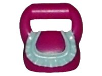 LEGO onderdeel Friends Accessories Bag Round with Light Aqua Ruffle Pattern 93090pb03