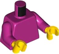 LEGO onderdeel Torso Plain / Magenta Arms / Yellow Hands (973c091)