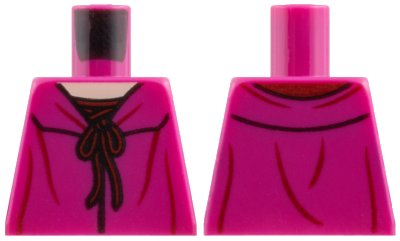 LEGO onderdeel Torso Female Top with Dark Red Lacing Pattern (973pb4032)
